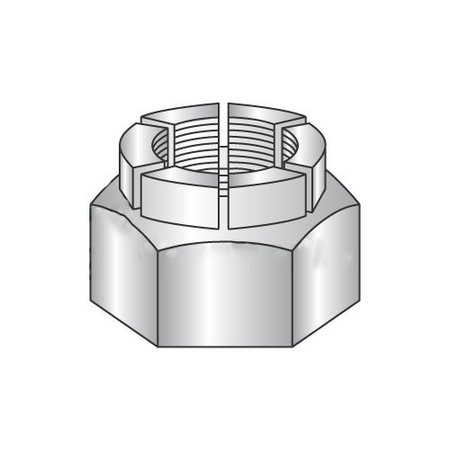 NEWPORT FASTENERS Flexible Top Lock Nut, 5/8"-18, Steel, Cadmium Plated, 0.41 in Ht, 50 PK 350830